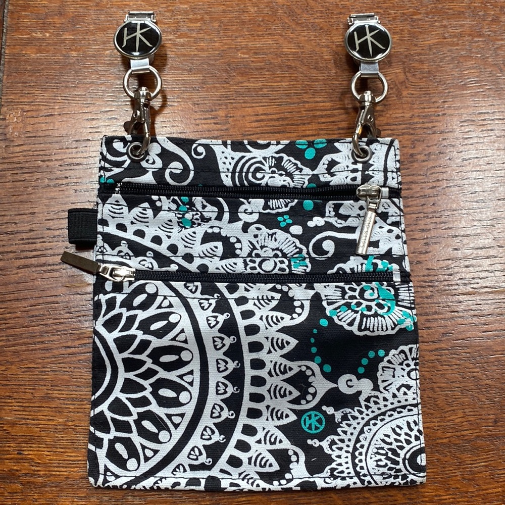 Black and White Patterned Crossbody Bag